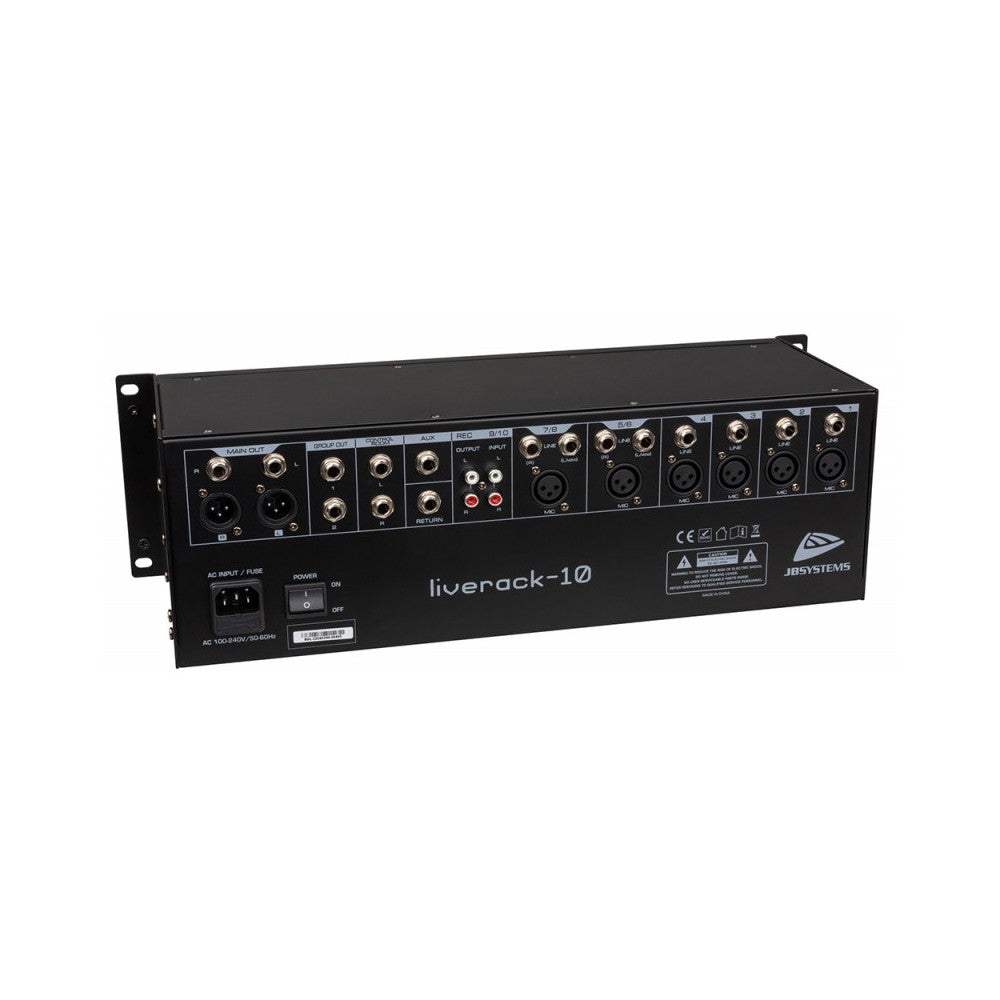 JB SYSTEMS 10-channel PA mixer in 19" rack format