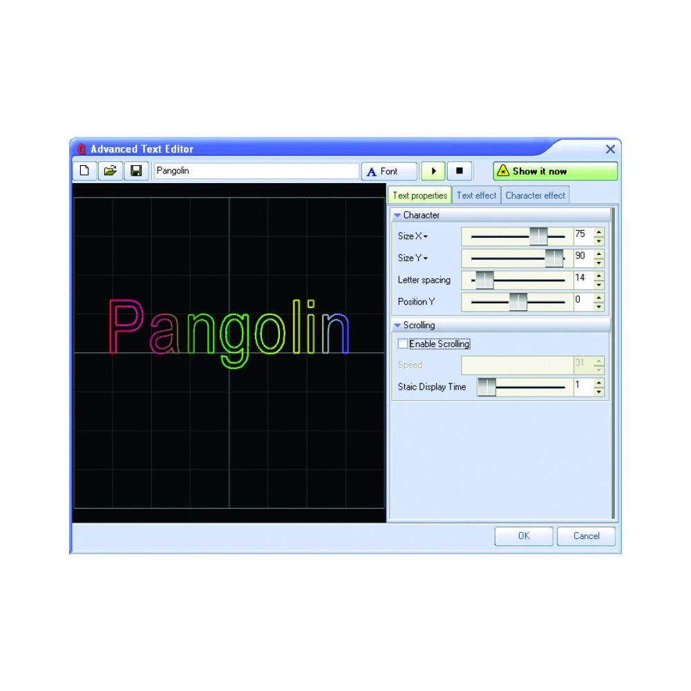 Pangolin FB4 ILDA with QuickShow Software