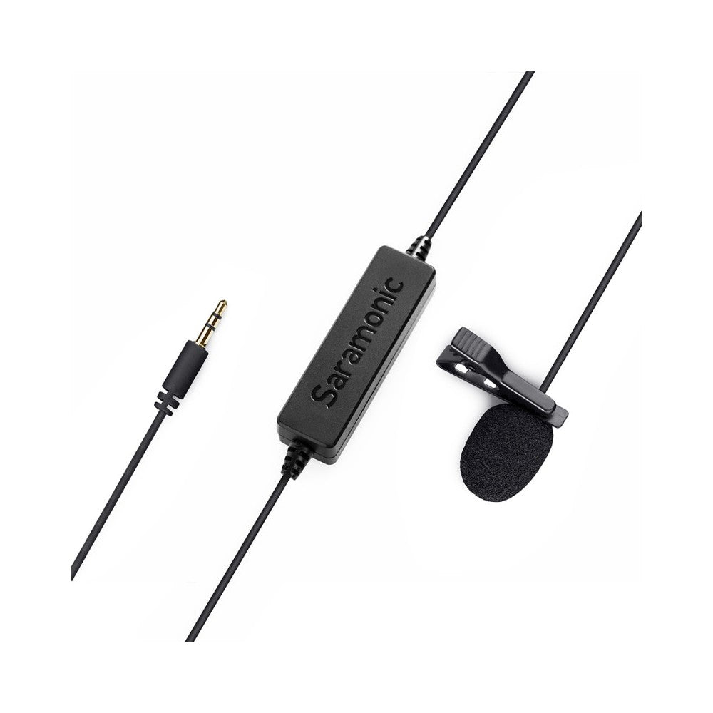 Saramonic Lavalier Microphone with 3.5mm TRS/TRRS Combo Connector &amp; 6.3mm Adapter