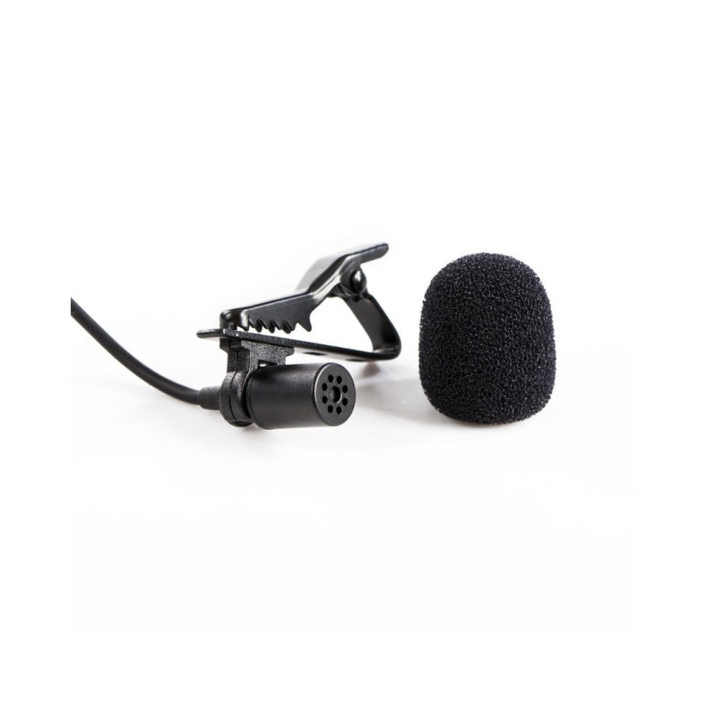 Micrófono de solapa Saramonic con conector combinado TRS/TRRS de 3,5 mm y adaptador de 6,3 mm
