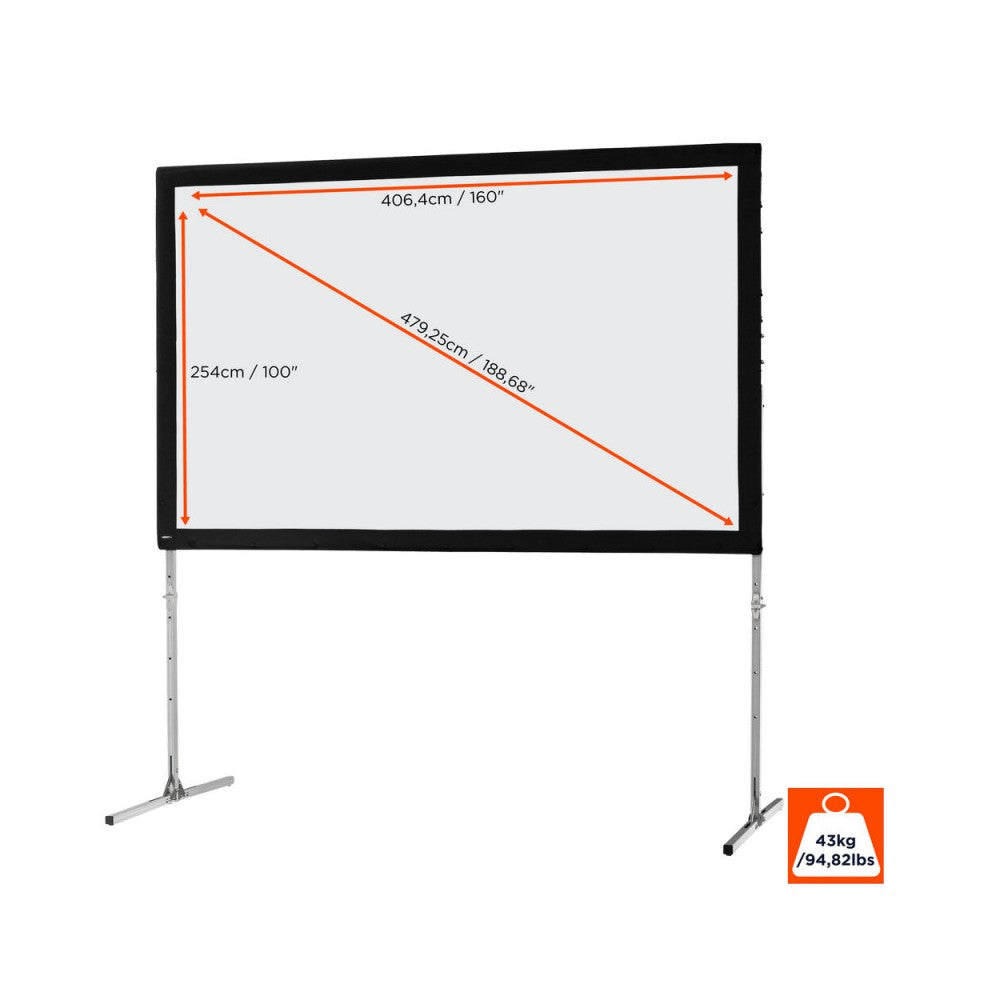 Celexon Mobile Expert Folding Frame Screen, front projection, 406 x 254 cm, 16:10