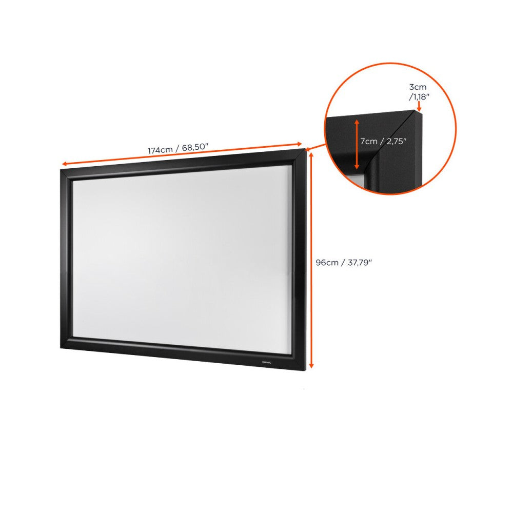 Celexon Home Cinema Fixed Frame Screen, 160 x 90 cm, 16:9