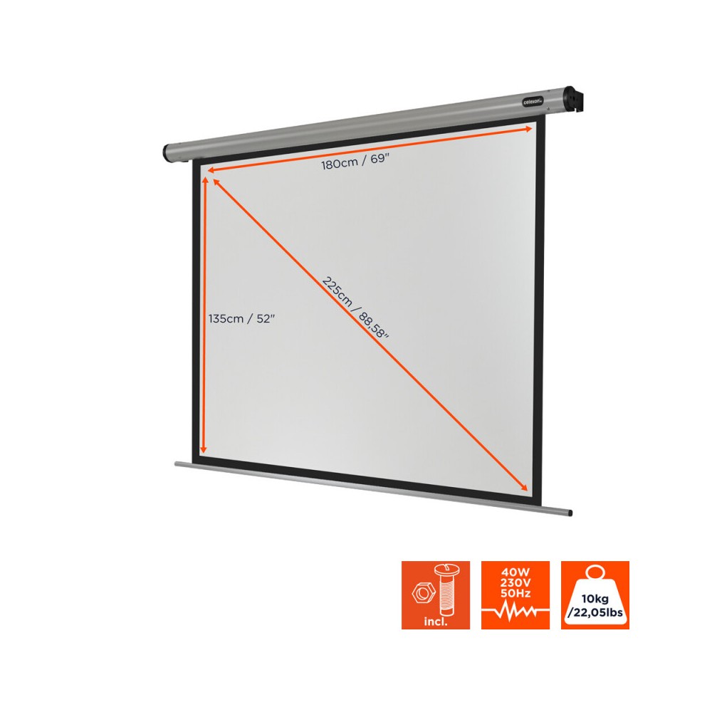 Celexon Electric HomeCinema screen, 180 x 135 cm, 4:3