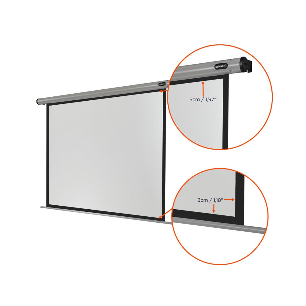 Pantalla eléctrica para cine en casa Celexon, 180 x 135 cm, 4:3