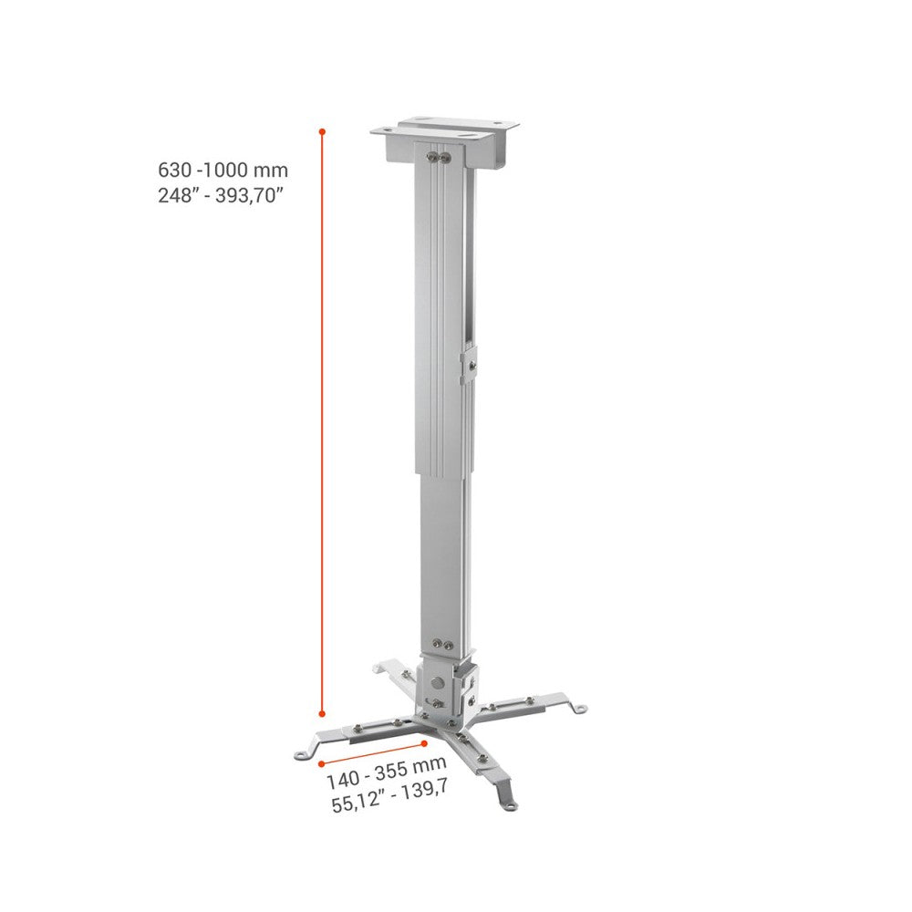 Soporte de techo universal Celexon 63-100 cm de caída desde el techo - blanco