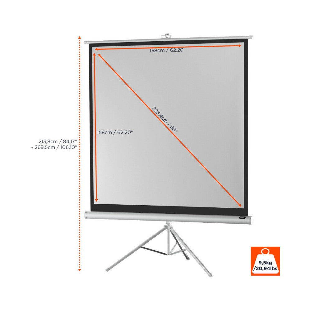 Celexon Tripod Economy screen, 158 x 158 cm, 1:1 - white