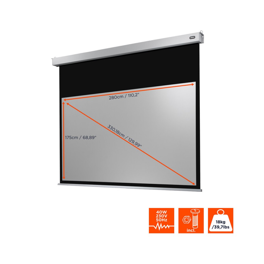 Celexon Electric Professional Plus Screen, 280 x 175 cm, 16:10