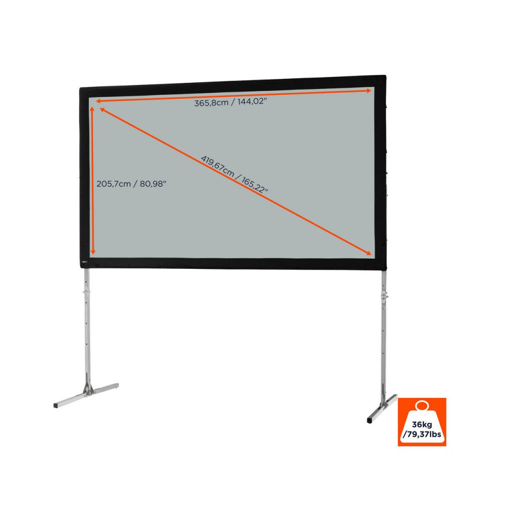 Pantalla Celexon Mobile Expert de bastidor plegable, retroproyección, 366 x 206 cm, 16:9