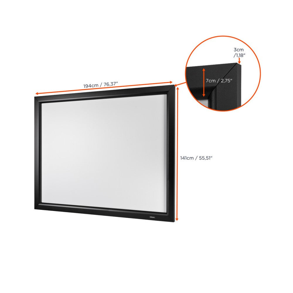 Pantalla de marco fijo Celexon Home Cinema, 180 x 135 cm, 4:3