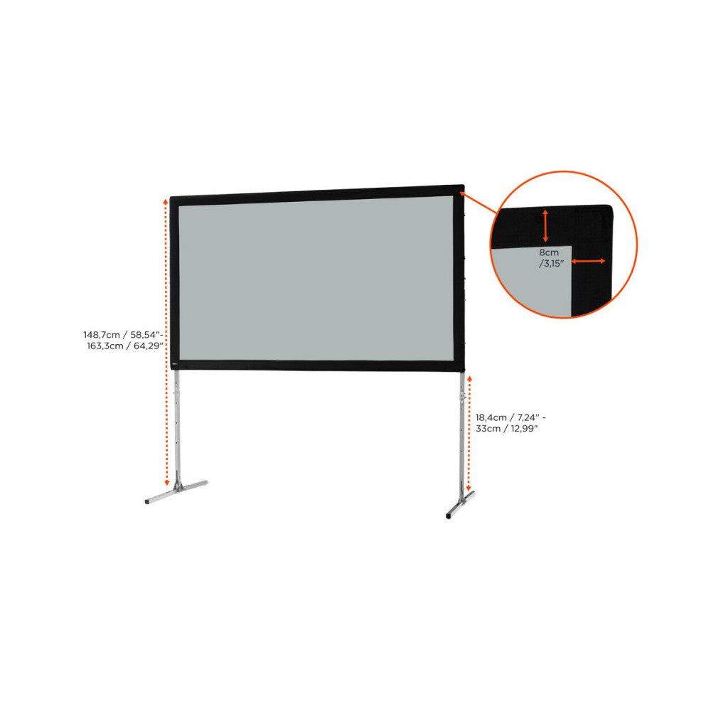Celexon Mobile Expert Folding Frame screen, rear projection, 203 x 114 cm, 16:9