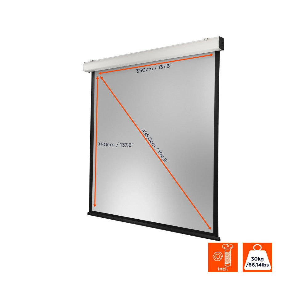 Celexon Expert XL electric screen, 350 x 350 cm, 1:1