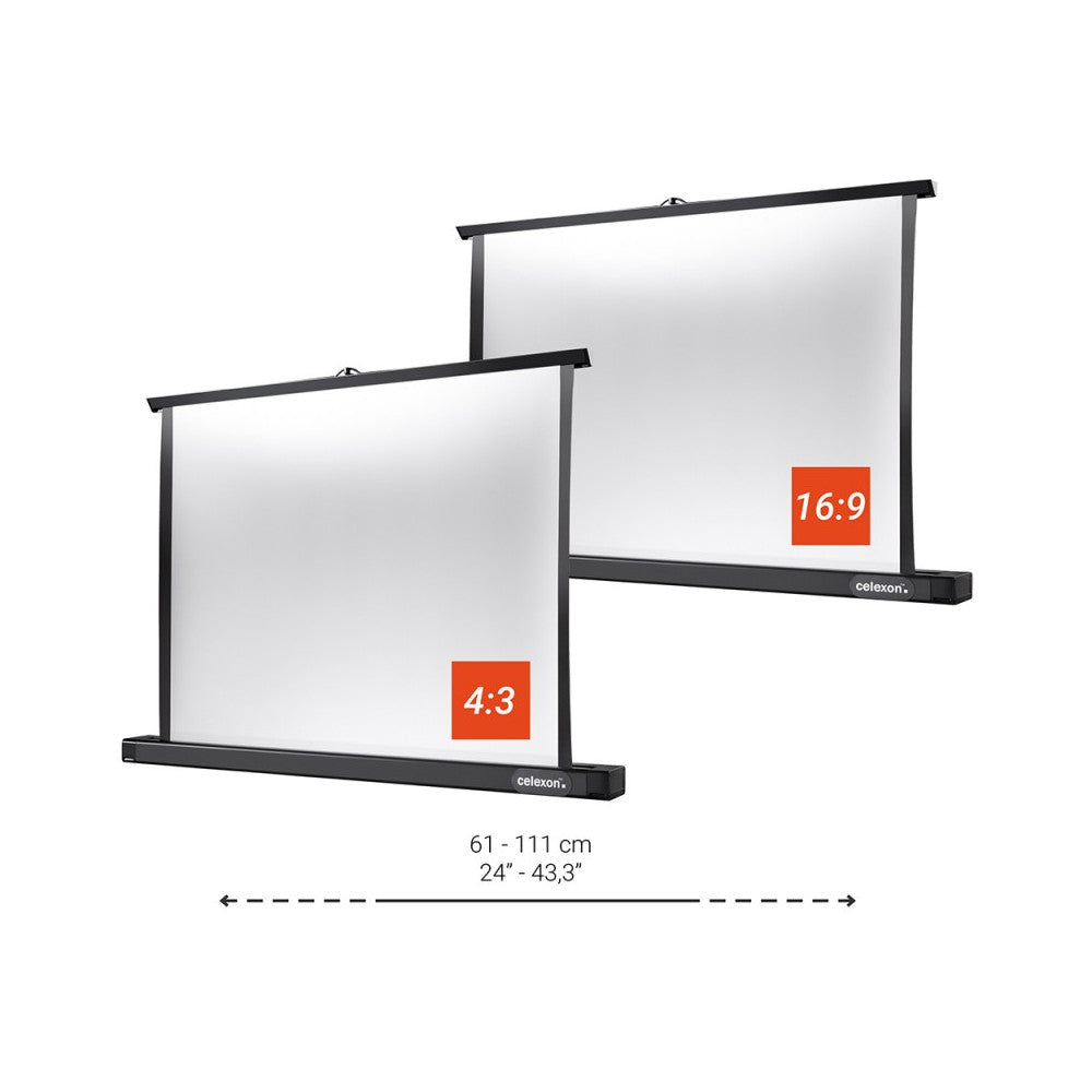 Celexon Professional Mini table top screen, 66 x 37 cm, 16:9