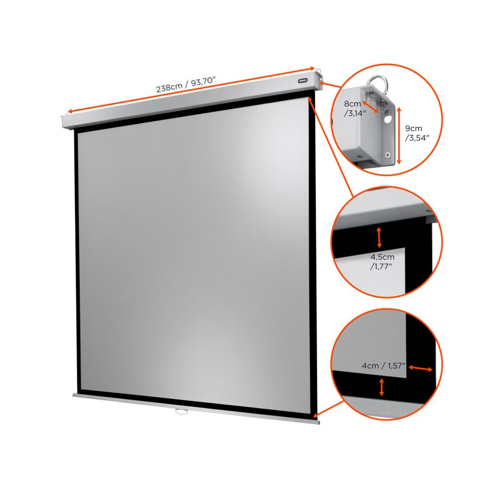 Pantalla Celexon Manual Professional Plus, 220 x 220 cm, 1:1