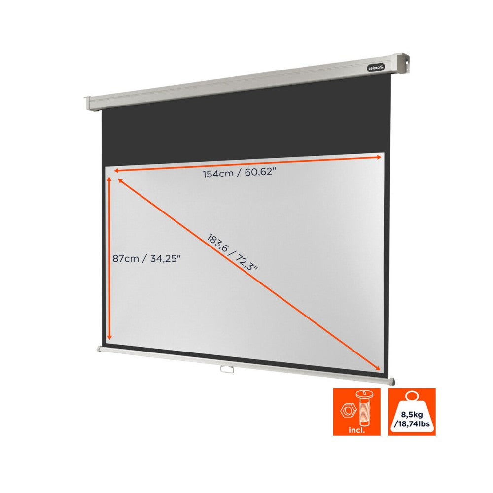Celexon Manual Professional screen, 160 x 90 cm, 16:9