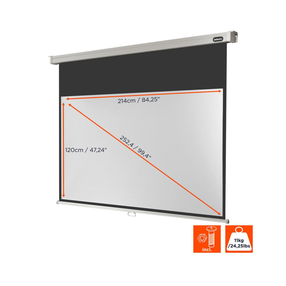 Celexon Manual Professional screen, 220 x 124 cm, 16:9