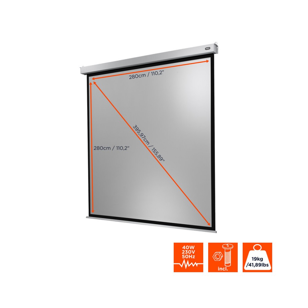 Celexon Electric Professional Plus Screen, 280 x 280 cm, 1:1