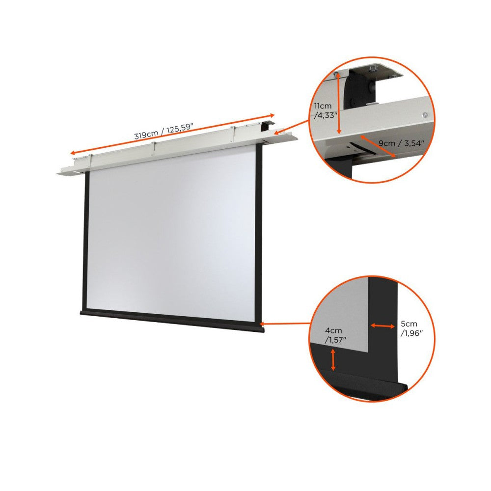 Pantalla eléctrica empotrable en techo Celexon Expert, 300 x 225 cm, 4:3