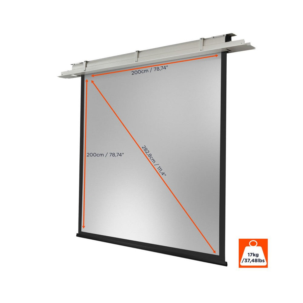 Celexon Expert ceiling recessed electric screen, 200 x 200 cm, 1:1