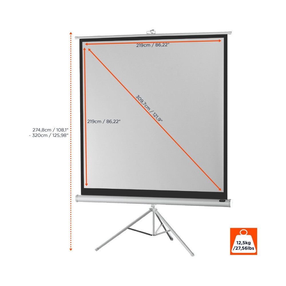Celexon Tripod Economy screen, 219 x 219 cm, 1:1 - white