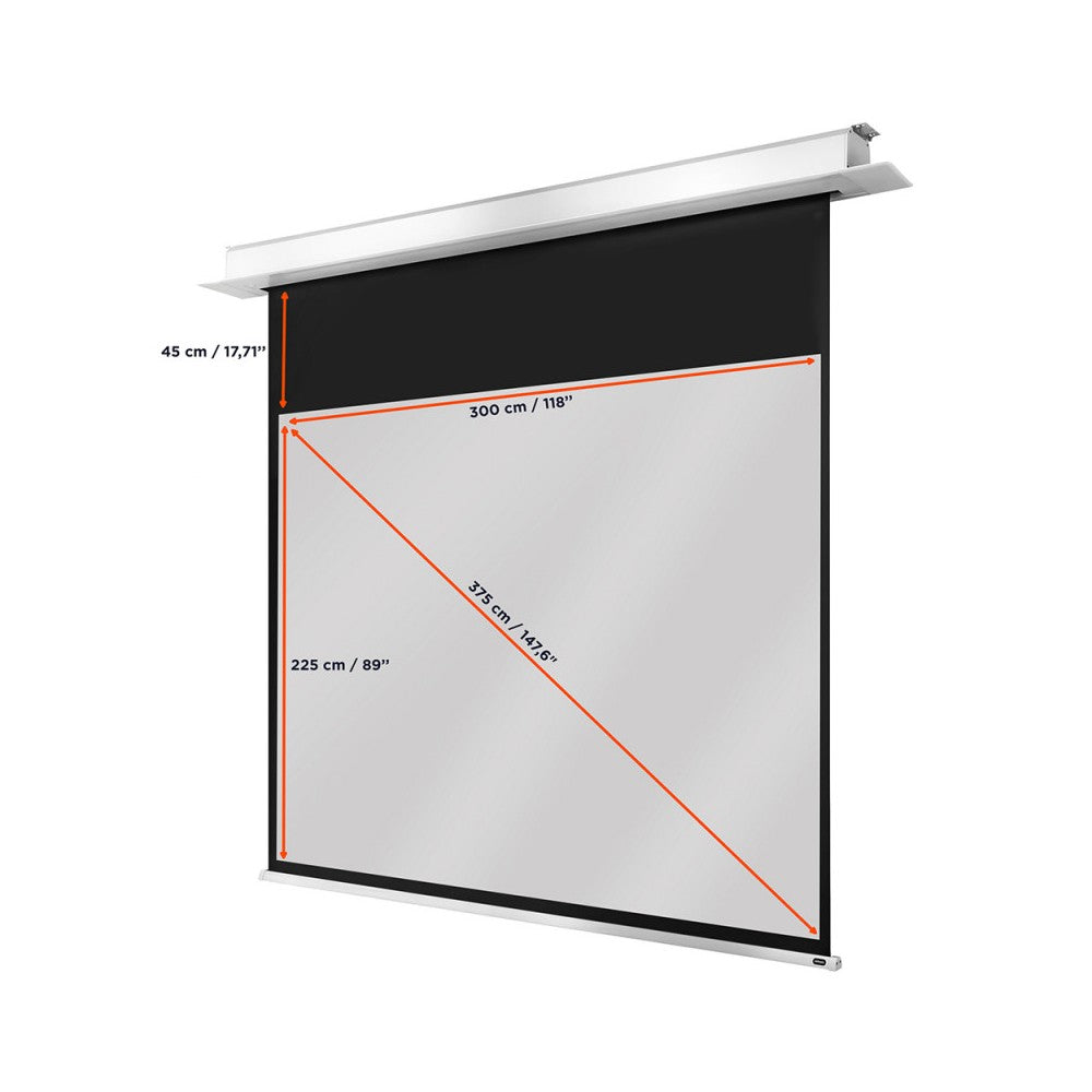 Pantalla eléctrica empotrable en el techo Celexon Professional Plus, 300 x 225 cm, 4:3