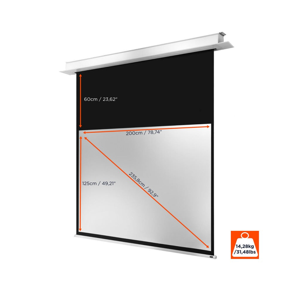 Celexon Professional Plus Ceiling Recessed Electric screen, 200 x 125 cm, 16:10