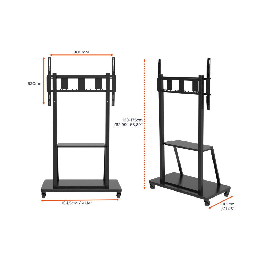 Celexon Economy Height adjustable display trolley for 55-110 inch displays