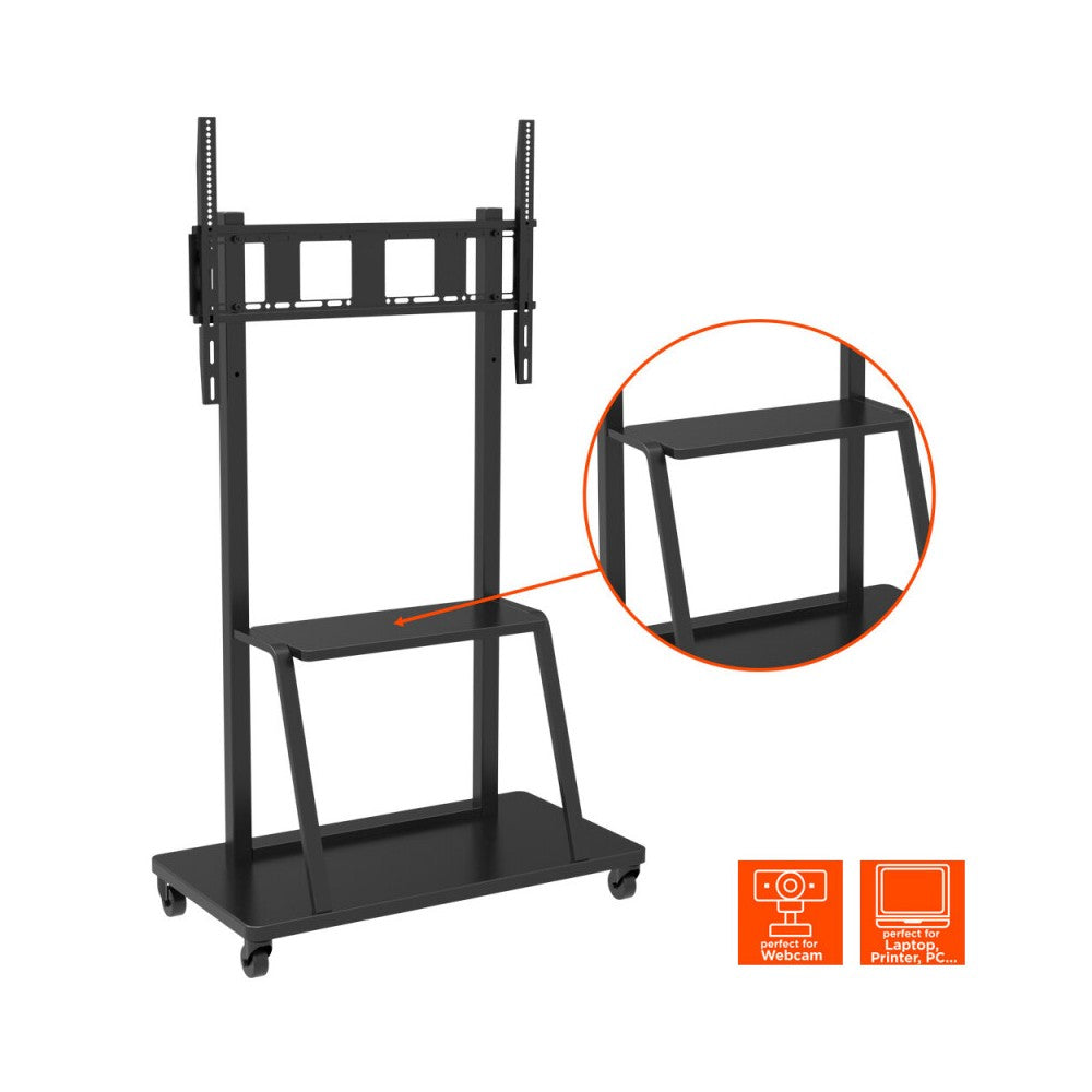 Celexon Economy Height adjustable display trolley for 55-110 inch displays