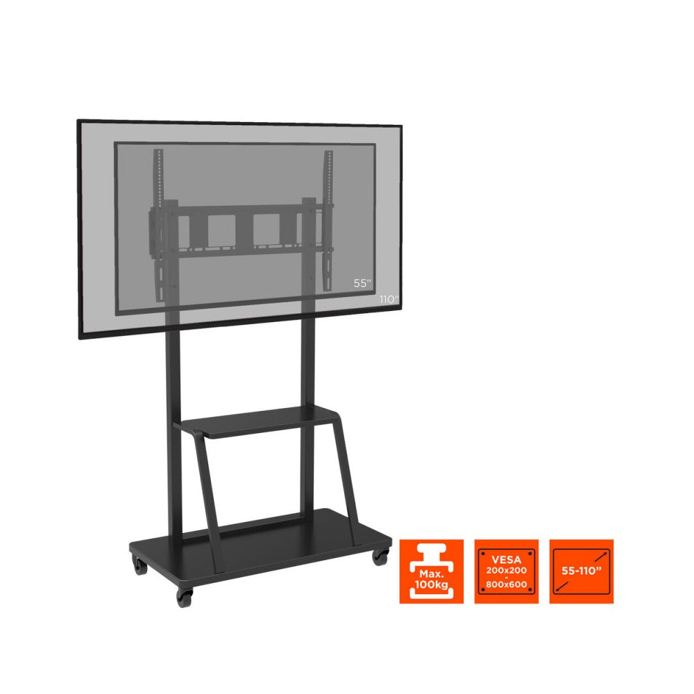 Celexon Economy Height adjustable display trolley for 55-110 inch displays