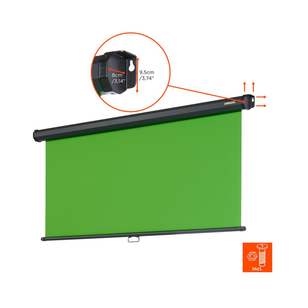 Pantalla verde Chroma Key manual Celexon 200 x 190 cm