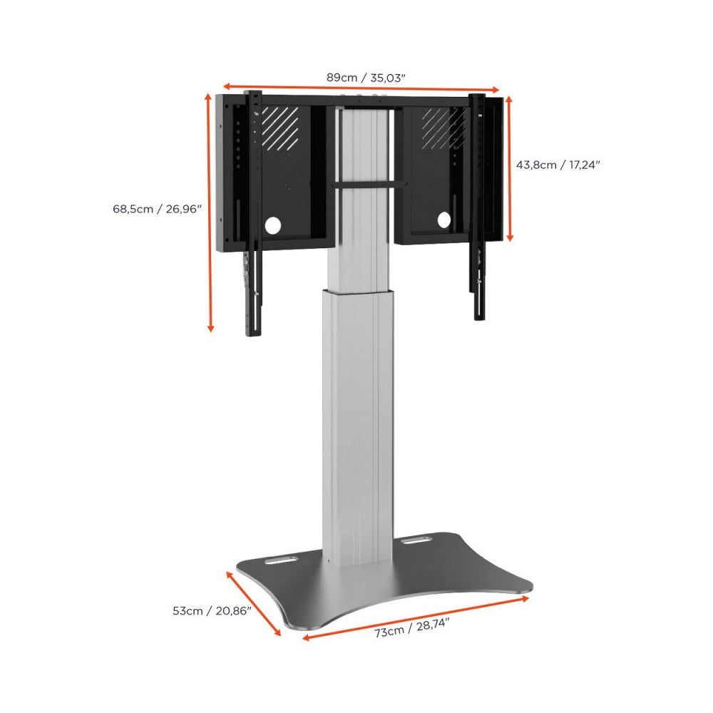 Soporte de suelo motorizado Celexon Expert - 50 cm - negro - carga de hasta 136 kg