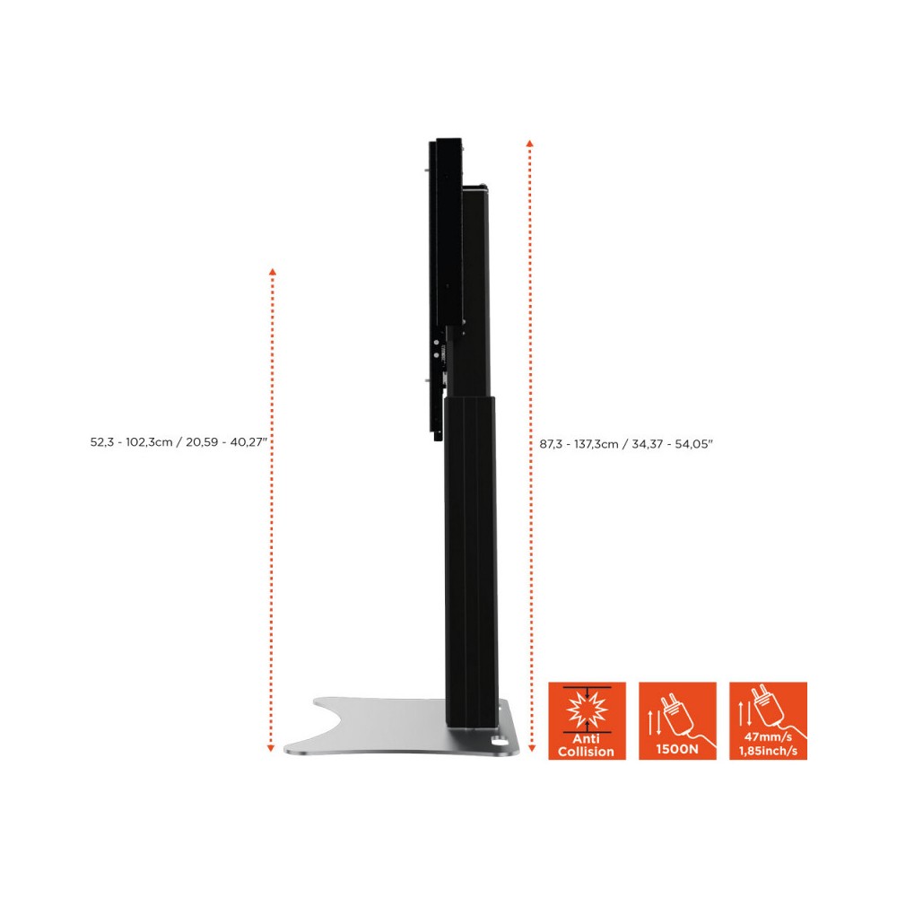 Soporte de suelo motorizado Celexon Expert - 50 cm - negro - carga de hasta 136 kg