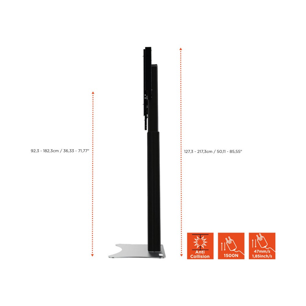 Soporte para pantallas con ajuste de altura eléctrico Celexon Expert - 90 cm - negro