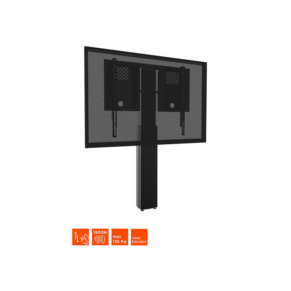 Celexon Expert electric display stand with wall mount, electrically height adjustable - 50cm - black - up to 136 kg load capacity