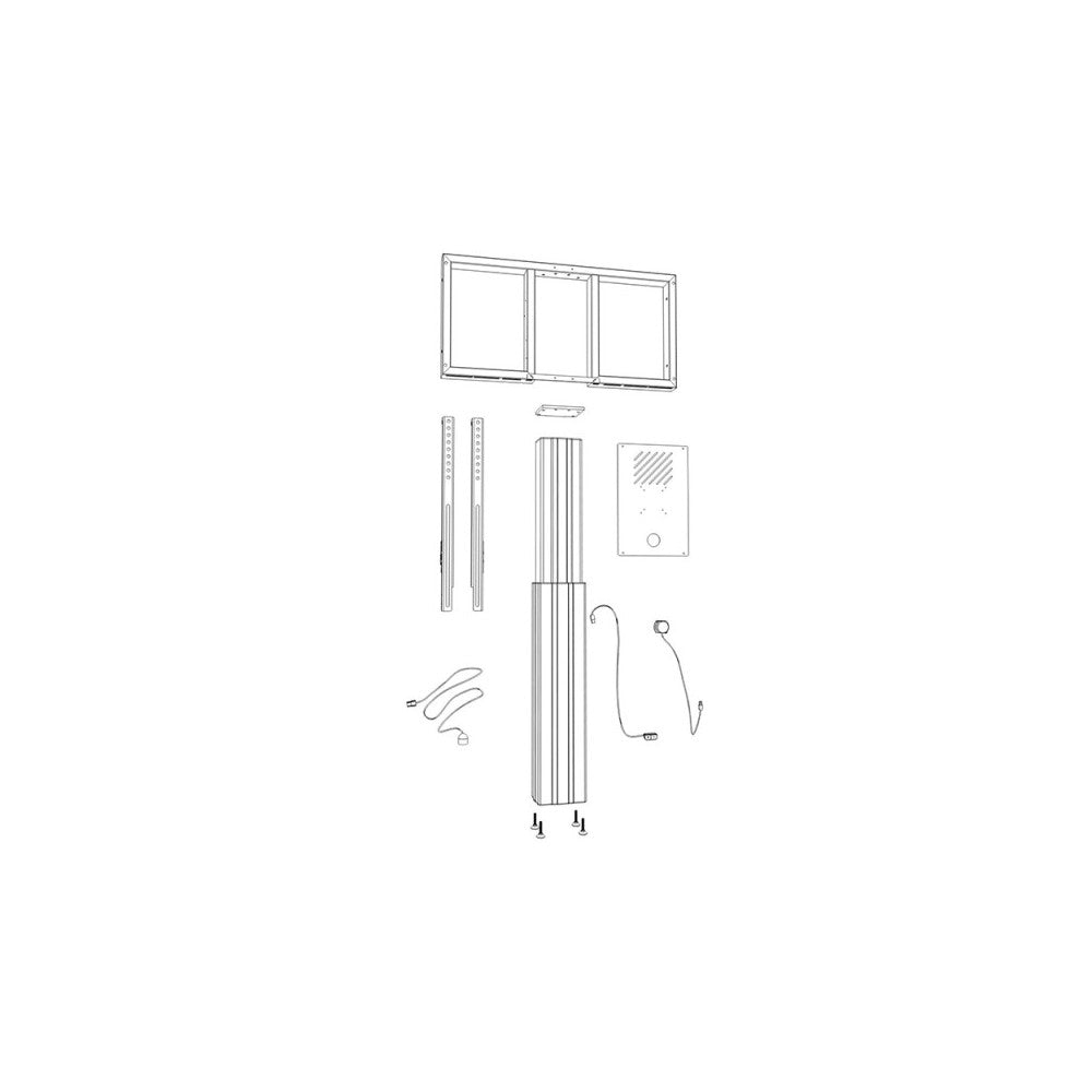 Celexon Expert display stand with wall mounting, electrically adjustable height - 90cm - black