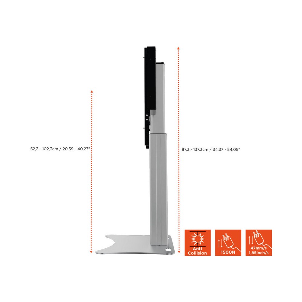 Celexon Expert Electrically height adjustable display stand - 50 cm - silver - load up to 136 kg