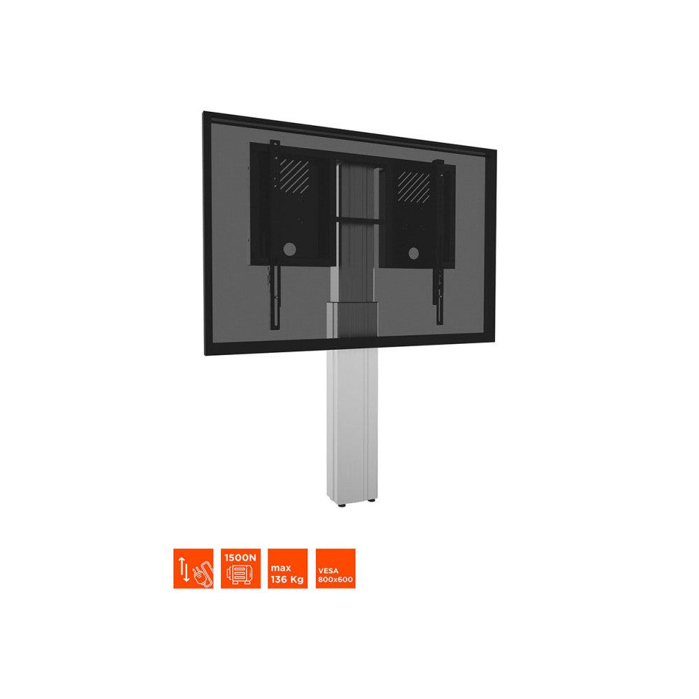 Soporte de pantalla Celexon Expert con montaje en pared, altura regulable eléctricamente - 50 cm - plata - carga hasta 139 kg