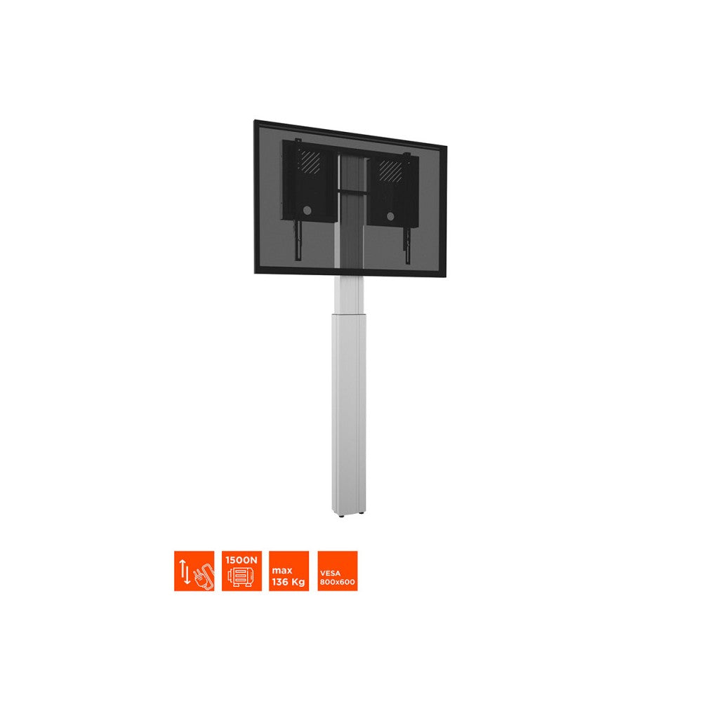 Celexon Display stand with wall mounting, electrically adjustable height - 90cm - silver