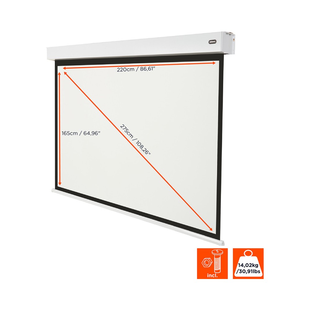 Celexon Electric Professional Plus Battery Screen V2.0, 220 x 165 cm, 4:3