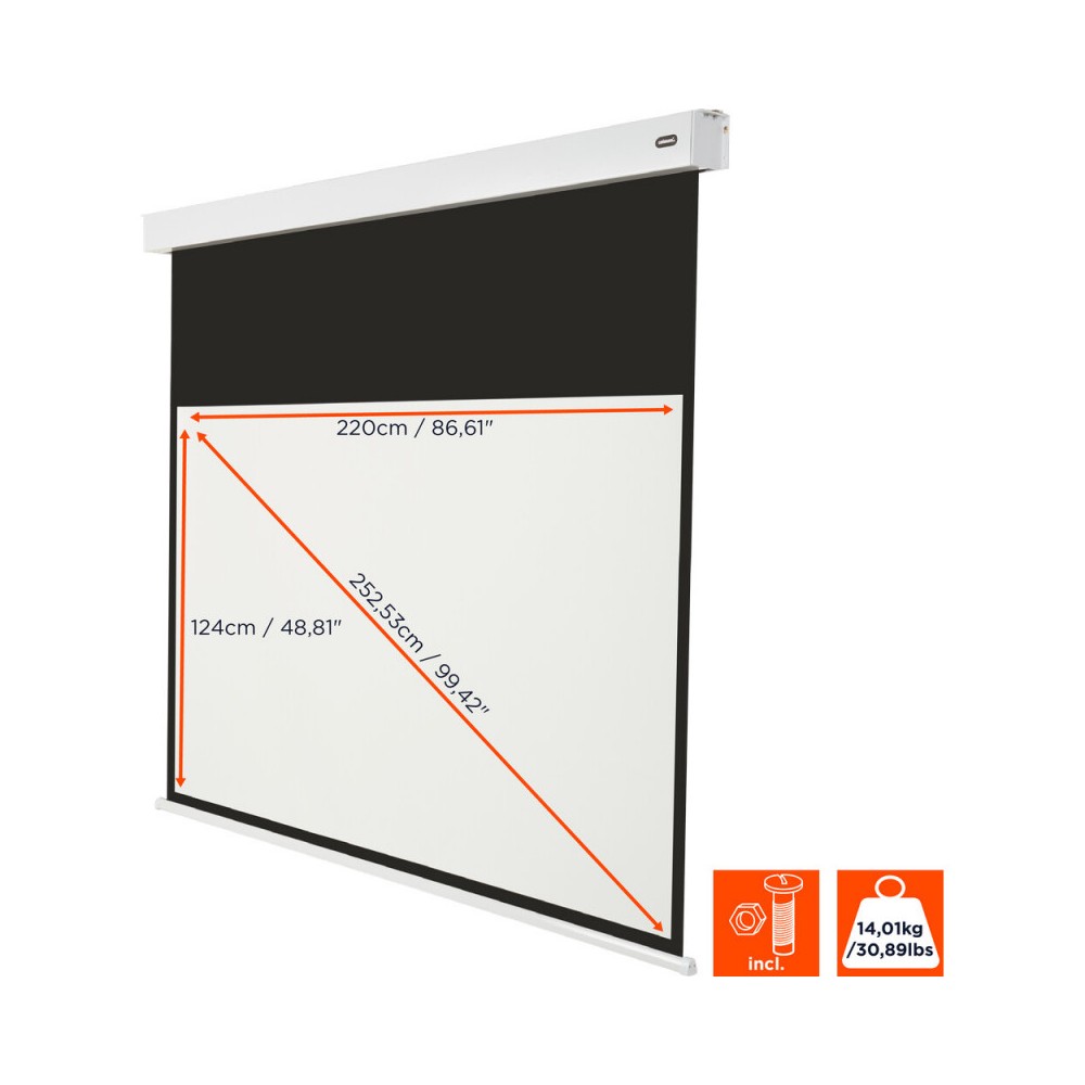 Celexon Electric Professional Plus Battery Screen V2.0, 220 x 124 cm, 16:9