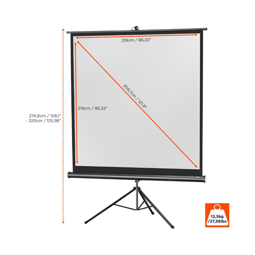 Pantalla Celexon Trípode Economy, 219 x 219 cm, 1:1