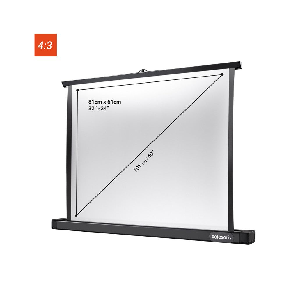 Celexon Professional Mini table top screen, 81 x 61 cm, 4:3