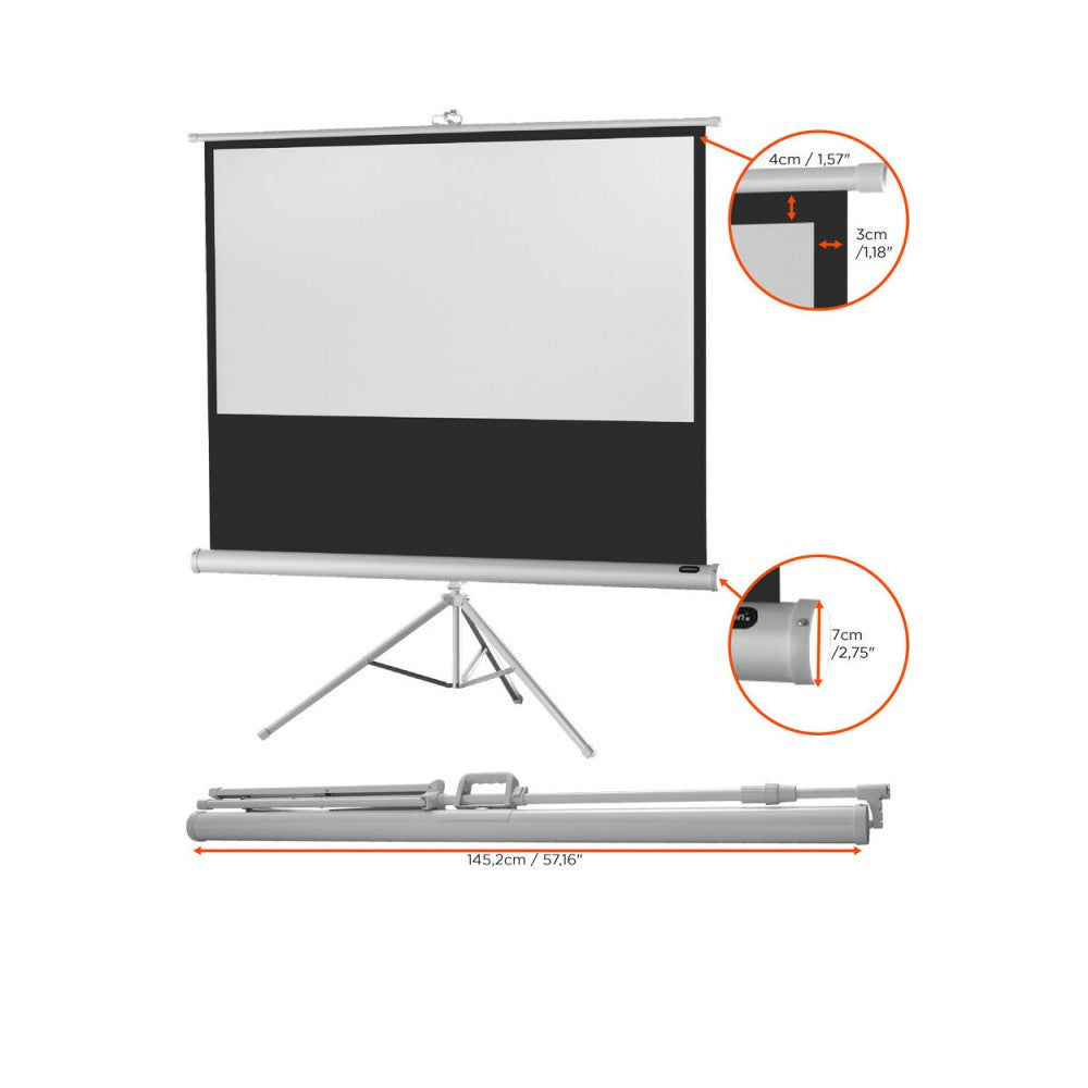 Celexon Tripod Economy screen, 133 x 75 cm, 16:9 - white