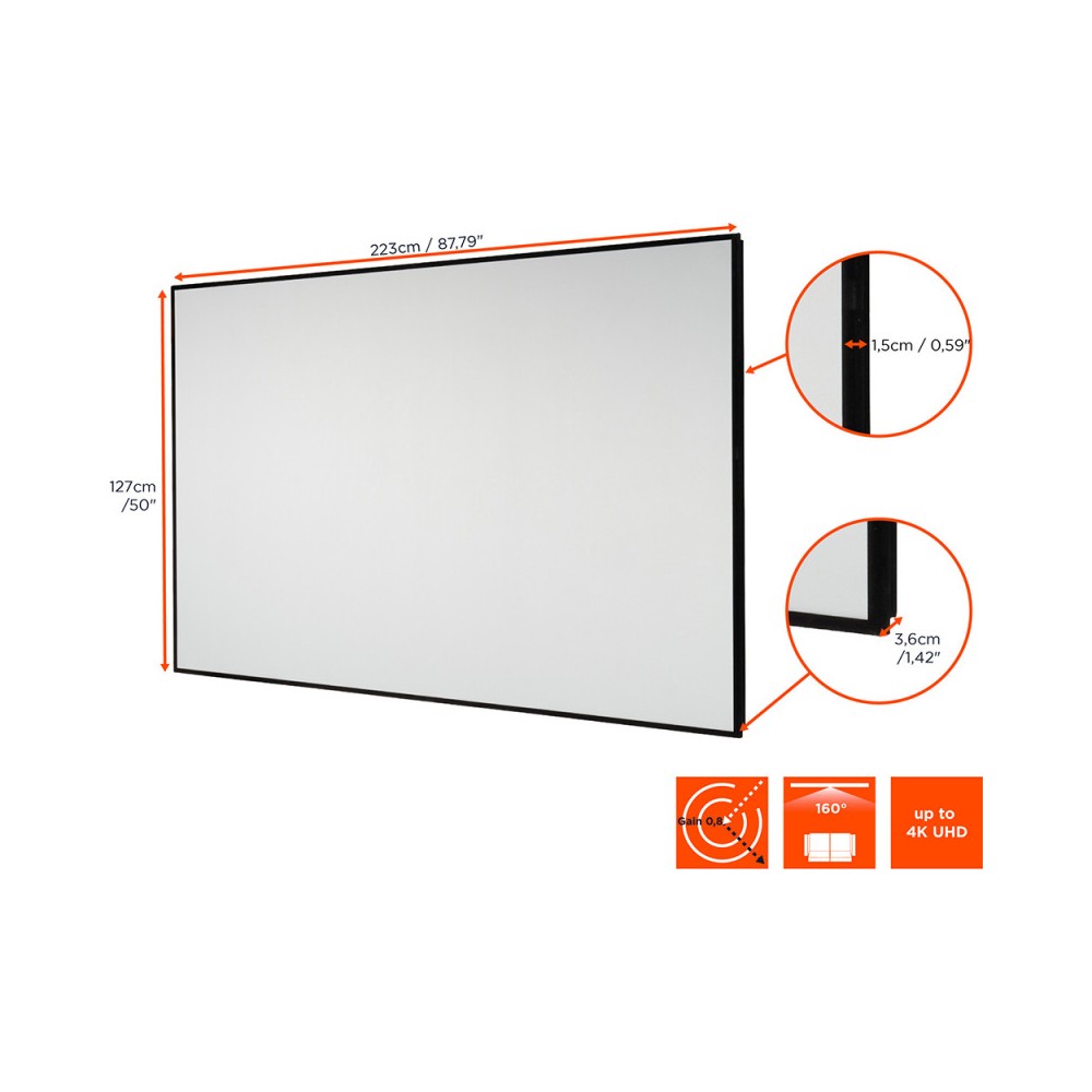 Celexon HomeCinema Frame Dynamic Slate ALR Fixed Frame 220 x 124 cm