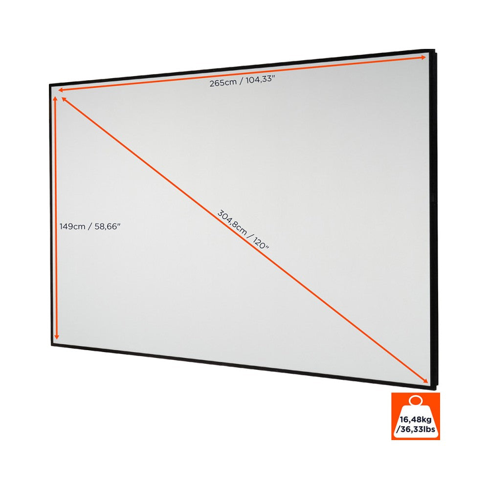 Celexon HomeCinema Frame Dynamic Slate ALR Pantalla Marco Fijo 265 x 149 cm