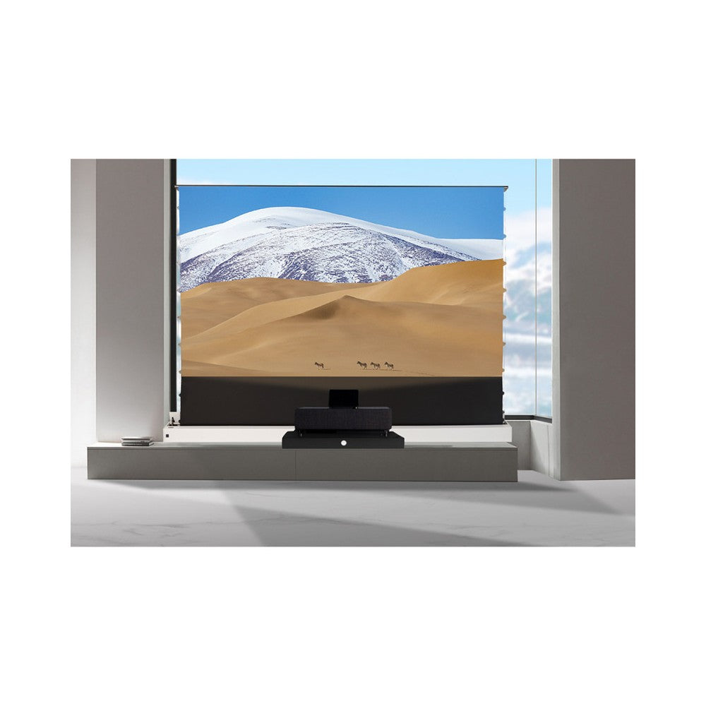 Celexon CLR HomeCinema Plus UST High Contrast Electric Floor Screen, 221 x 124 cm, 100 inch, 16:9 - White