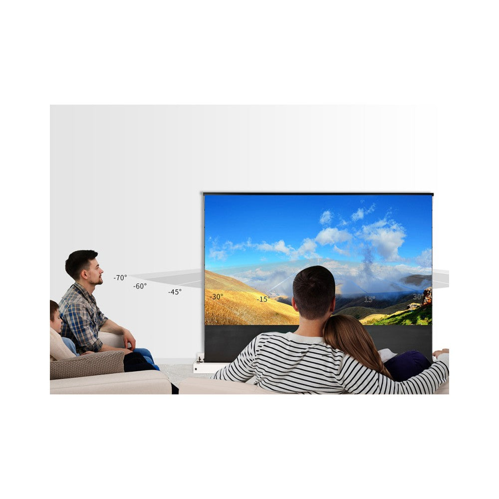 Celexon CLR HomeCinema Plus UST High Contrast Electric Floor Screen, 221 x 124 cm, 100 inch, 16:9 - White