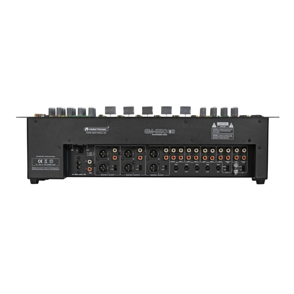 Mesa de mezclas de entretenimiento OMNITRONIC EM-650B MK2