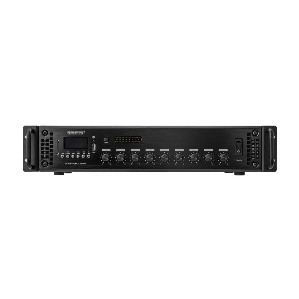 OMNITRONIC MA-240P PA - Amplificatore con mixer e lettore da 240W RMS