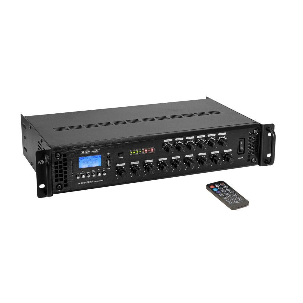 OMNITRONIC Amplificador mezclador MAVZ-120.6P PA