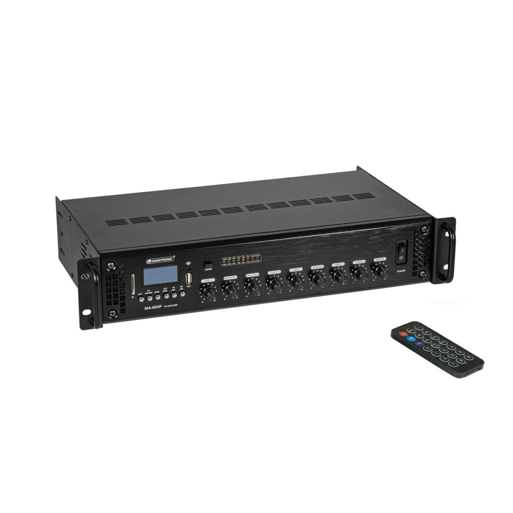 OMNITRONIC MA-120P PA - Amplificatore con mixer e lettore da 120W RMS
